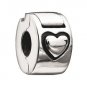 Authentic Chamilia Heart Lock Charm Bead (Set of 2) MB-2 "Gift Boxed"