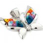 AUTHENTIC MURANO BUTTERFLY MILLEFIORI ANIMAL PENDANT 8MP376MLT BY ALAN K