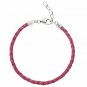 Authentic Chamilia Pink Metallic Braided Leather Bracelet  Adjustable 1030-0112