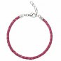 Authentic Chamilia Pink Metallic Braided Leather Bracelet  Adjustable 1030-0112