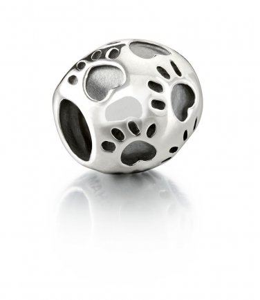 Authentic Chamilia Paws Charm Bead GA-37 "Gift Boxed"