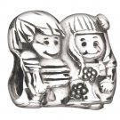 Authentic Chamilia Brother and Sister Charm Bead 2010-3012 "Gift Boxed"