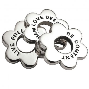 Authentic Chamilia Words to Live By Charm Bead 2010-3040 "Gift Boxed"