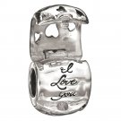 Authentic Chamilia I Love You Treasure Bead Charm Bead 2010-3022 "Gift Boxed"