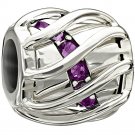 Authentic Chamilia Enchanting Spiral - Purple Swarovski 2025-0919