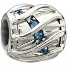Authentic Chamilia Enchanting Spiral - Blue Swarovski 2025-0893