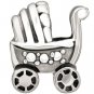 Authentic Chamilia Baby Buggy Charm Bead 2010-3083 "Gift Boxed"