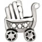 Authentic Chamilia Baby Buggy Charm Bead 2010-3083 "Gift Boxed"
