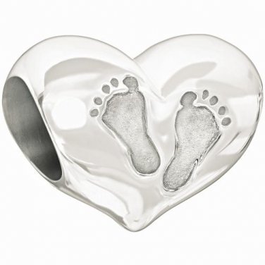Authentic Chamilia Baby's First Steps Charm Bead 2025-0957 "Gift Boxed"