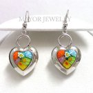AUTHENTIC MURANO MILLEFIORI HEART EARRINGS 8ME74088 BY ALAN K