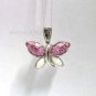 AUTHENTIC MURANO PINK SMALL BUTTERFLY MILLEFIORI PENDANT 8MP2104 BY ALAN K