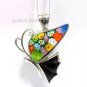AUTHENTIC MURANO BUTTERFLY MILLEFIORI ANIMAL PENDANT 8MP371BLK BY ALAN K