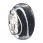 Authentic Chamilia Black Swirl Charm Bead O-165