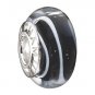 Authentic Chamilia Black Swirl Charm Bead O-165