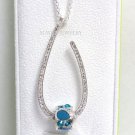 Authentic Chamilia Necklace Lovedrop Clear Swarovski with Charm Gift Set #21