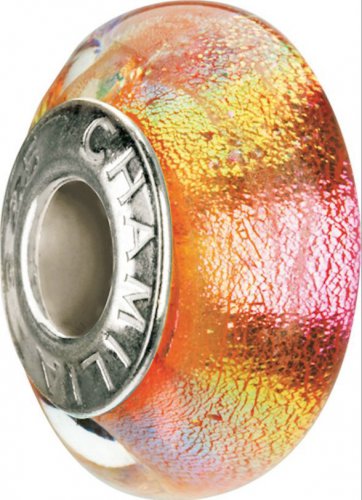 Authentic Chamilia Iridescent Collection - Pink Copper Charm Bead OB-177