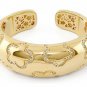 Authentic Lauren G Adams Pave Logo Flower Pattern Cuff Bangle B-43104