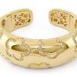 Authentic Lauren G Adams Pave Logo Flower Pattern Cuff Bangle B-43104