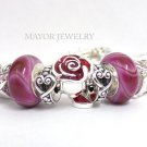 Authentic Chamilia Silver Toggle Bracelet with Disney Charm Gift Set #17