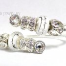 Authentic Chamilia Silver Bangle Bracelet with Charm Gift Set #15