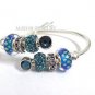 Authentic Chamilia Silver Bangle Bracelet with Charm Gift Set #10