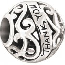 Authentic Chamilia Thank You Charm Bead 2010-3081 "Gift Boxed"