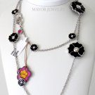 Authentic Lauren G Adams Poppy Love Flowers Necklace N-60703 60717