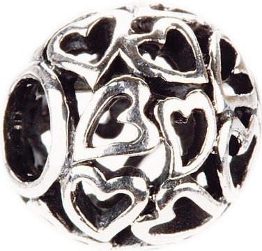 Authentic Chamilia Captured Hearts Charm Bead GA-136 "Gift Boxed"
