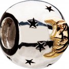 Authentic Chamilia Star & Moon Charm Bead KC-13