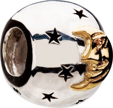 Authentic Chamilia Star & Moon Charm Bead KC-13