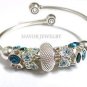 Authentic Chamilia Silver Bangle Bracelet with Charm Gift Set #9