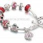 Authentic Chamilia Silver Toggle Bracelet with Disney Charm Bead Gift Set #7