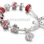 Authentic Chamilia Silver Toggle Bracelet with Disney Charm Bead Gift Set #7
