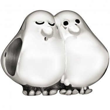 Authentic Chamilia Love Birds Charm Bead 2010-3084 "Gift Boxed"