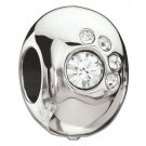 Authentic Chamilia Crystal Paw - Clear Charm Bead 2025-0782 "Gift Boxed"
