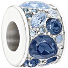 Authentic Chamilia Mosaic - Blue Swarovski Charm Bead 2025-0928 "Gift Boxed"
