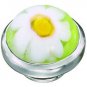 Authentic Kameleon Sterling Silver Green Meadow Flower Power Jewelpop KJP533
