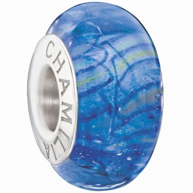 Authentic Chamilia Waves Collection - Blue Charm Bead 2110-1126 "Gift Boxed"