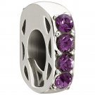 Authentic Chamilia Simple Elegance - Purple Charm Bead 2025-0920 "Gift Boxed"
