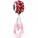 Authentic Chamilia Splendor Briolette - Pink Swarovski Charm Bead 2025-0933