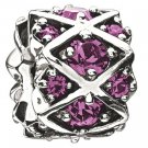 Authentic Chamilia Shimmering Stones - Purple Swarovski Charm Bead 2025-0749
