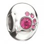 Authentic Chamilia Crystal Paw - Fuchsia Charm Bead 2025-0783 "Gift Boxed"