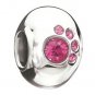 Authentic Chamilia Crystal Paw - Fuchsia Charm Bead 2025-0783 "Gift Boxed"