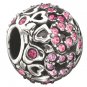 Authentic Chamilia Captured Hearts - Pink Charm Bead 2025-0680 "Gift Boxed"