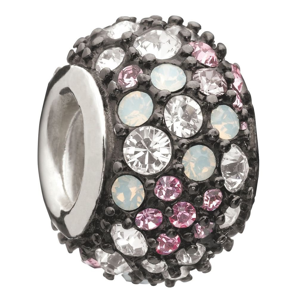 Charming beads. Кольцо Калейдоскоп. Swarovski Black Shoe Charm. Jeweled. Sterling Swarovski Floating Double finger Ring.