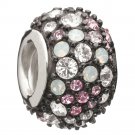 Authentic Chamilia Jeweled Kaleidoscope - Pink and Black Charm Bead 2025-0753