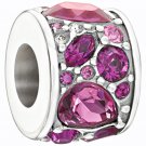 Authentic Chamilia Mosaic - Pink Swarovski Charm Bead 2025-0927 "Gift Boxed"