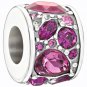 Authentic Chamilia Mosaic - Pink Swarovski Charm Bead 2025-0927 "Gift Boxed"