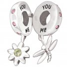 Authentic Chamilia Garden Secrets - Light Rose & Jonquil Charm Bead 2025-0837