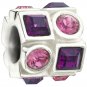 Authentic Chamilia Circle & Square - Pink & Purple 2083-0404